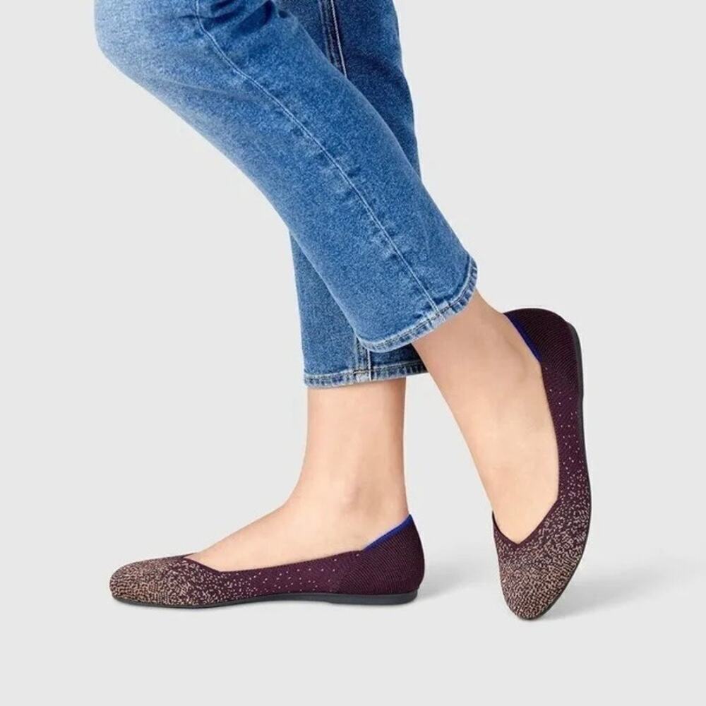 Rothy’s The‎ Flat Eggplant Metallic Retired Women’s Size 10